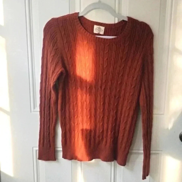 St. John's Bay - Brown Cable Knit Sweater - Sz S - Picture 1 of 4